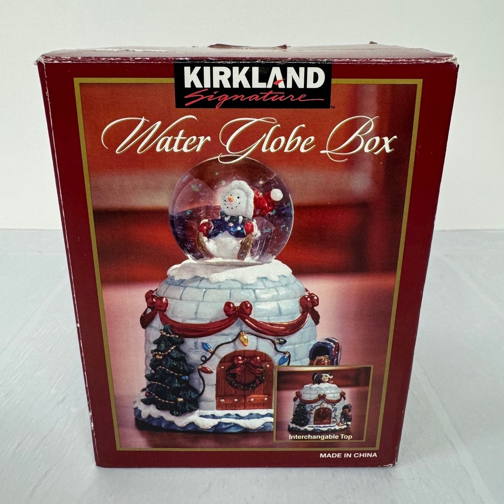 Kirkland Signature Water Globe Box OS Multicolor Christmas Igloo Snowman Penguin